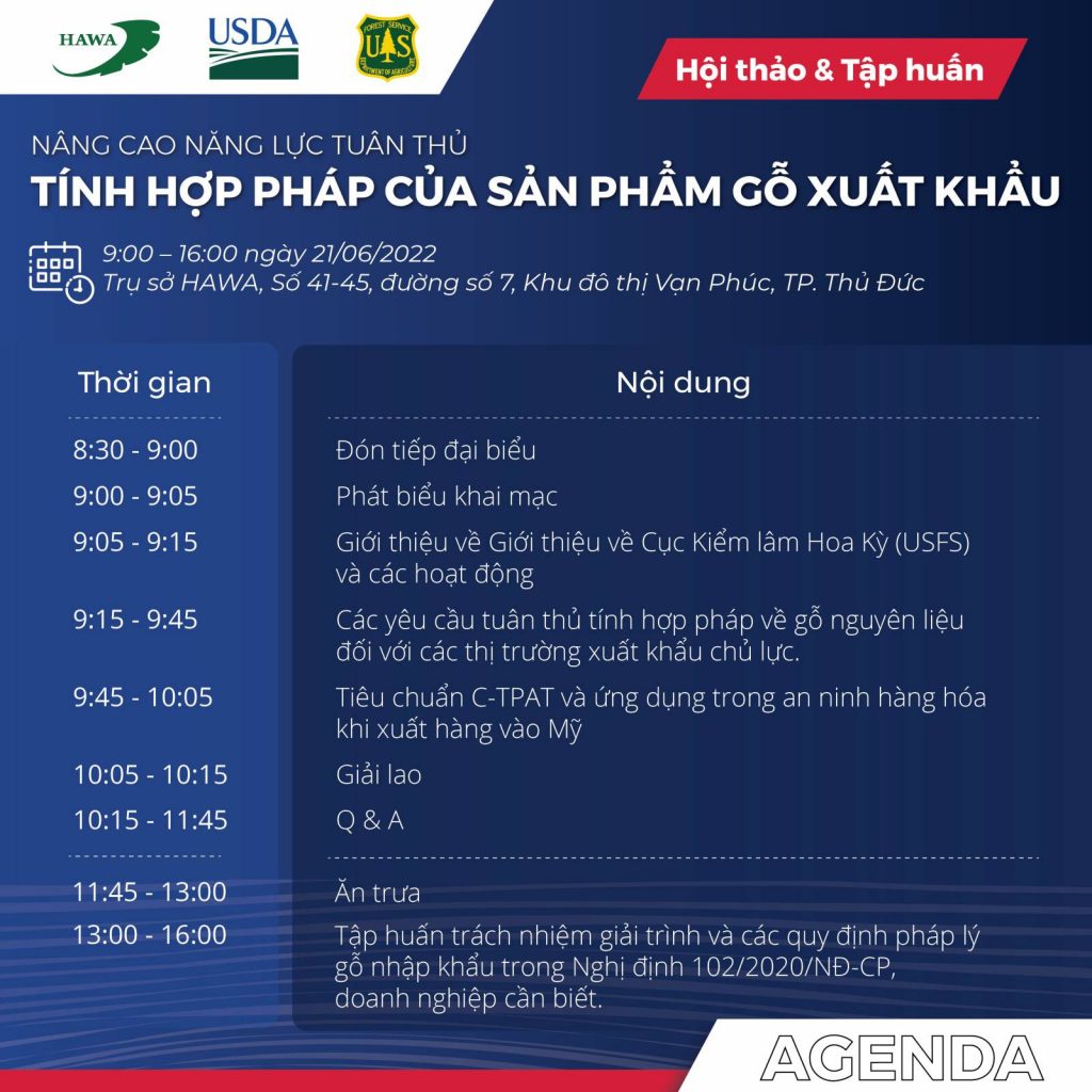 Hội thảo tập huấn tuân thủ tính hợp pháp của sản phẩm gỗ xuất khẩu 1 24fdfd64e7cc27927edd