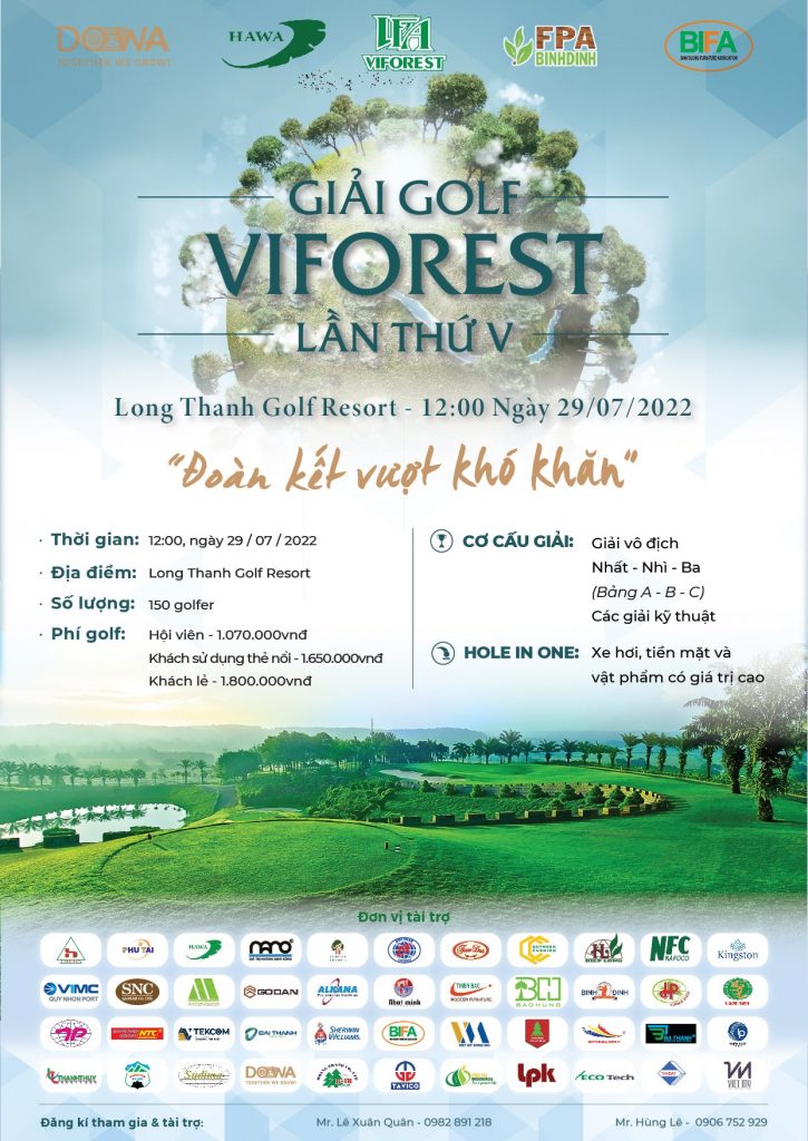 Giải Golf Viforest lần thứ V - "Đoàn kết vượt khó" 2022 1 thu moi tham du giai golf viforest lan thu v